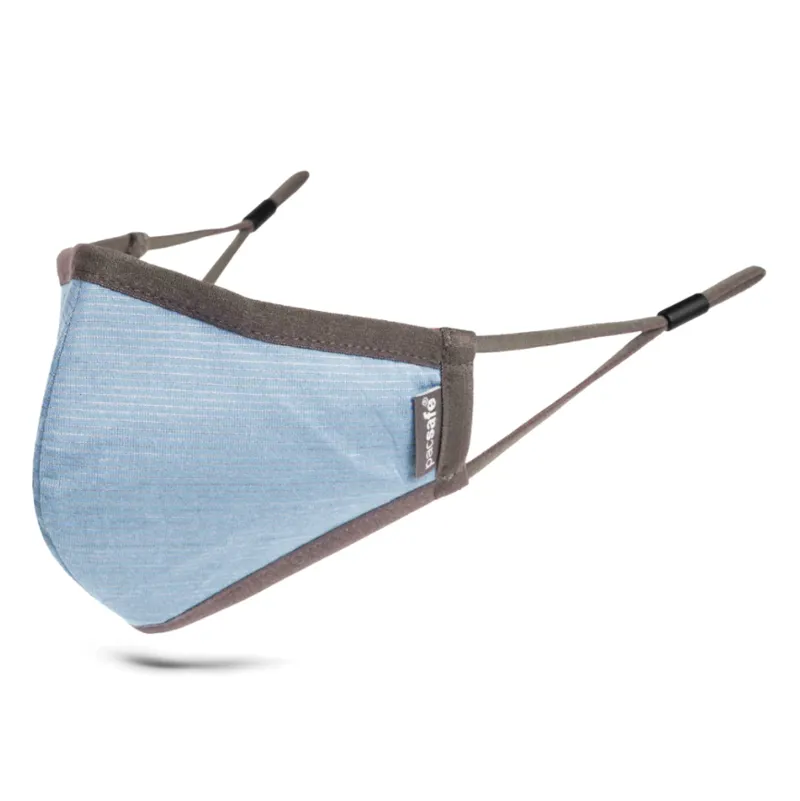 Pacsafe Protective and Reusable Silver iON Face Mask Silver Blue